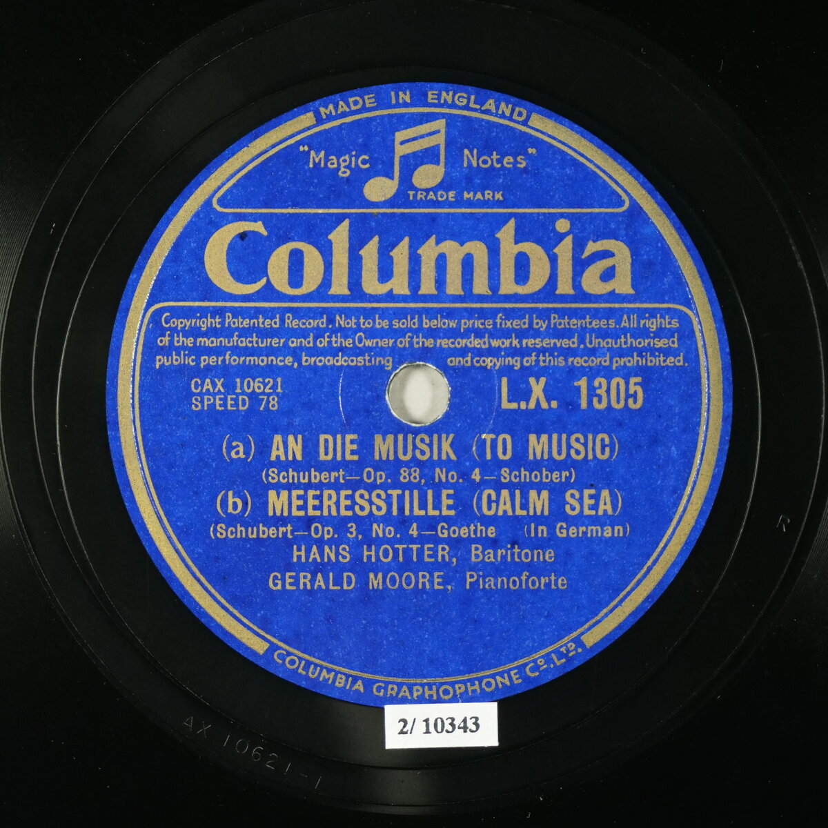 a. An die Musik - b. Meeresstille