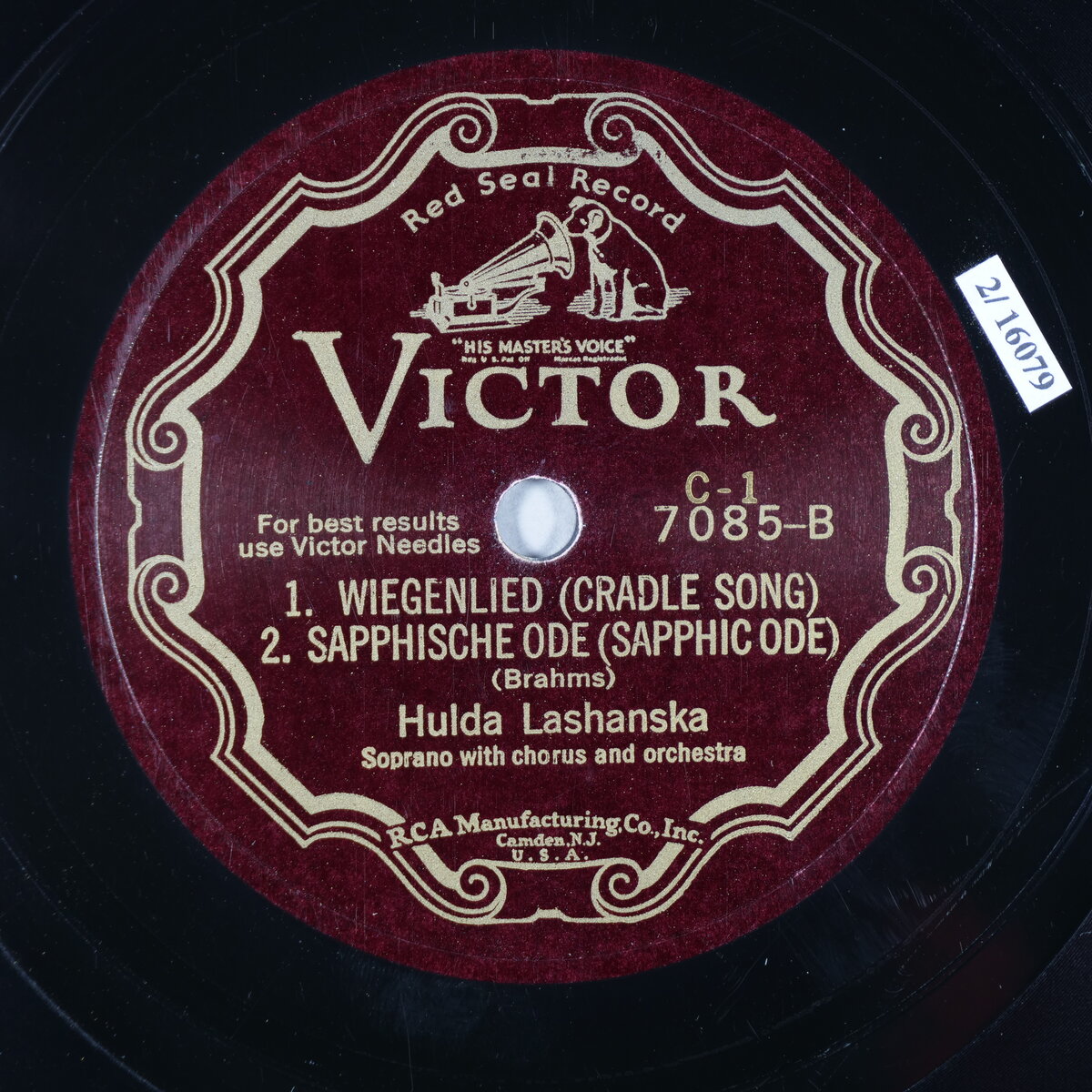 1. Wiegenlied - 2. Sapphische Ode
