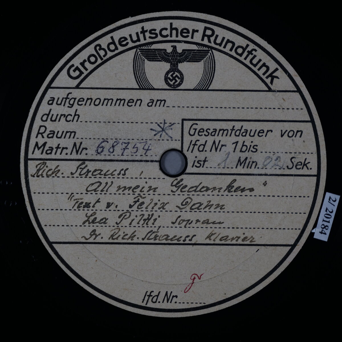 All mein Gedanken