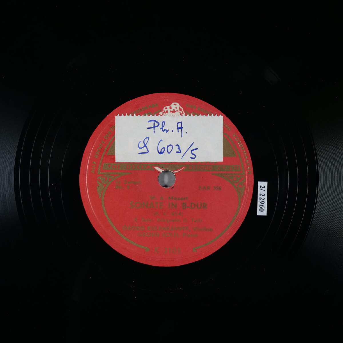 Sonate B-Dur KV 454 - 5. Teil