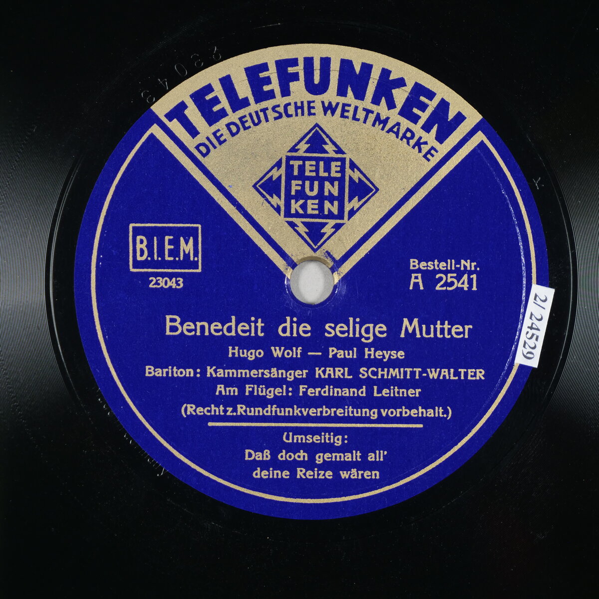 Benedeit die selige Mutter