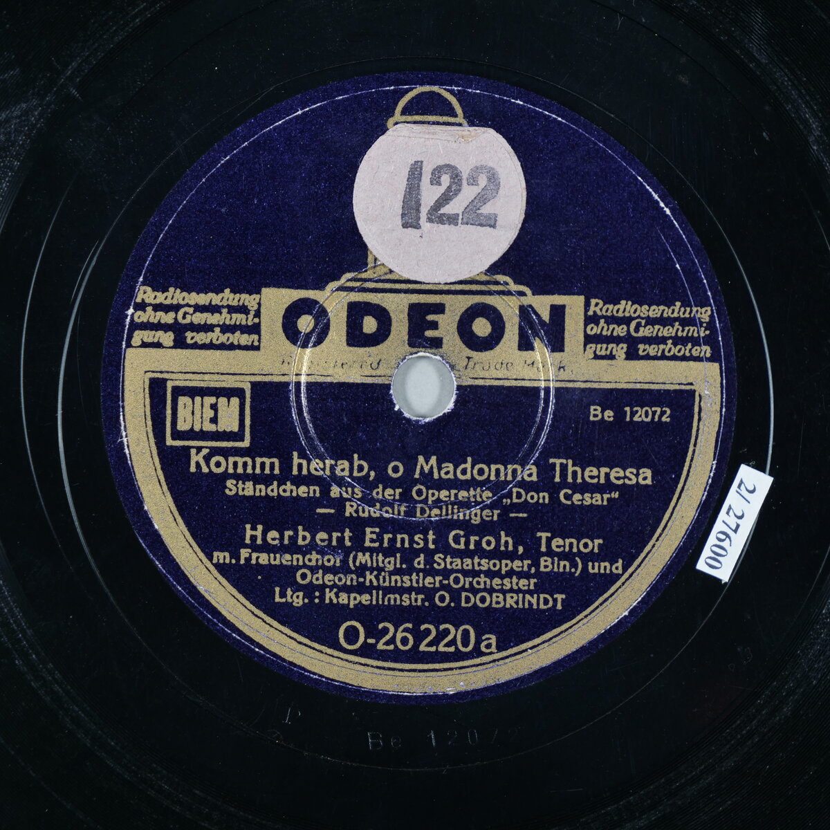 Komm herab, o Madonna Theresa