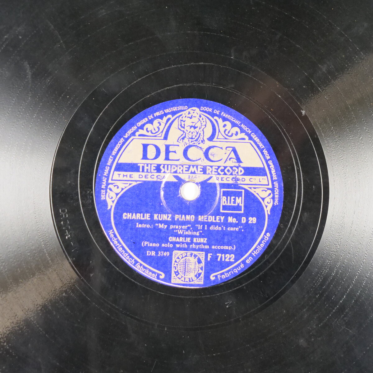 Charlie Kunz Piano Medley No. D 29 (1)