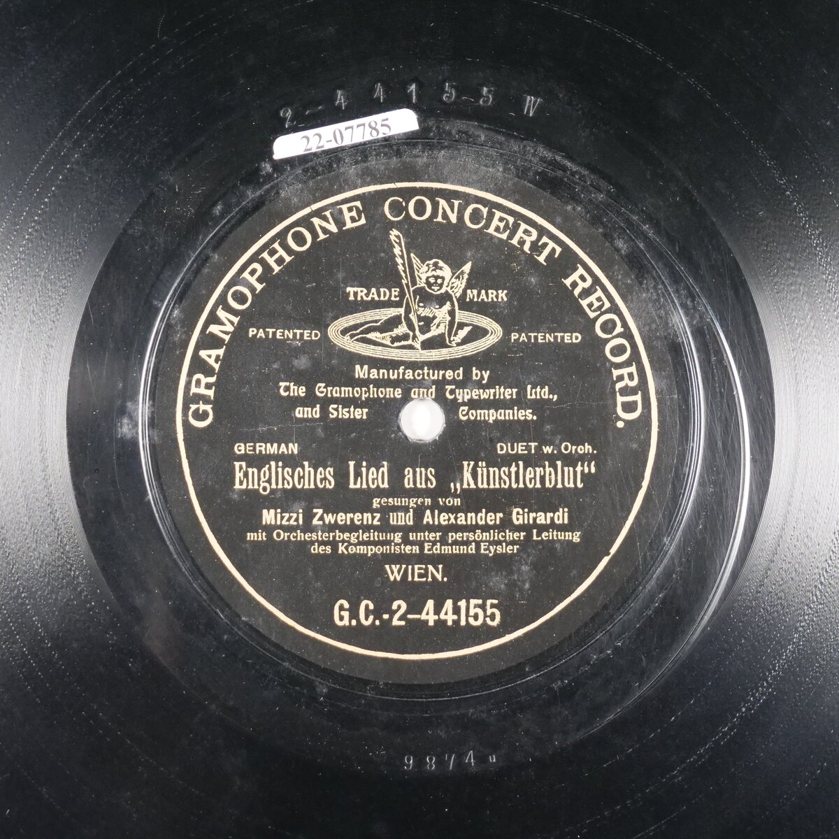 Englisches Lied aus "Künstlerblut"