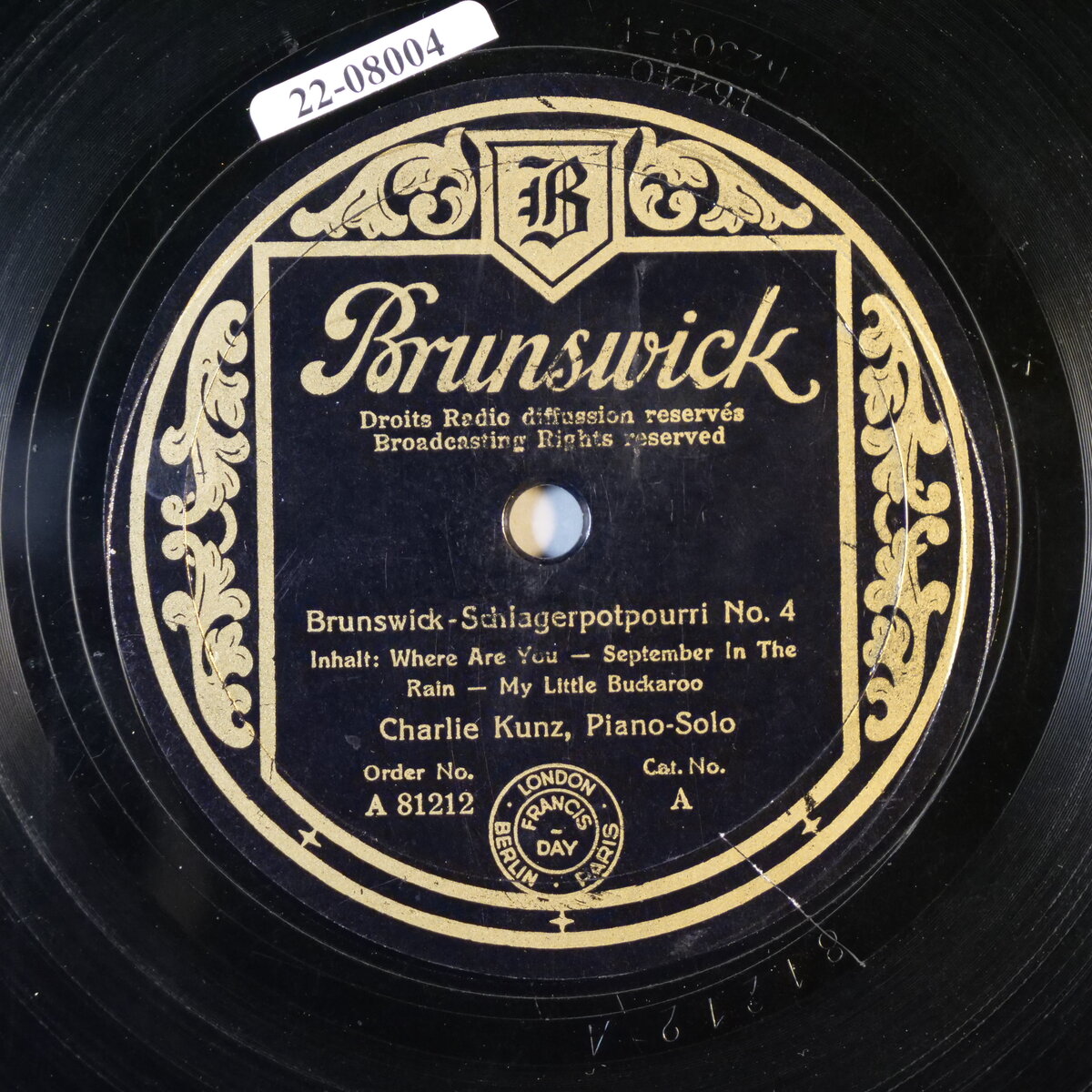 Brunswick-Schlagerpotpourri No. 4 - 1. Teil